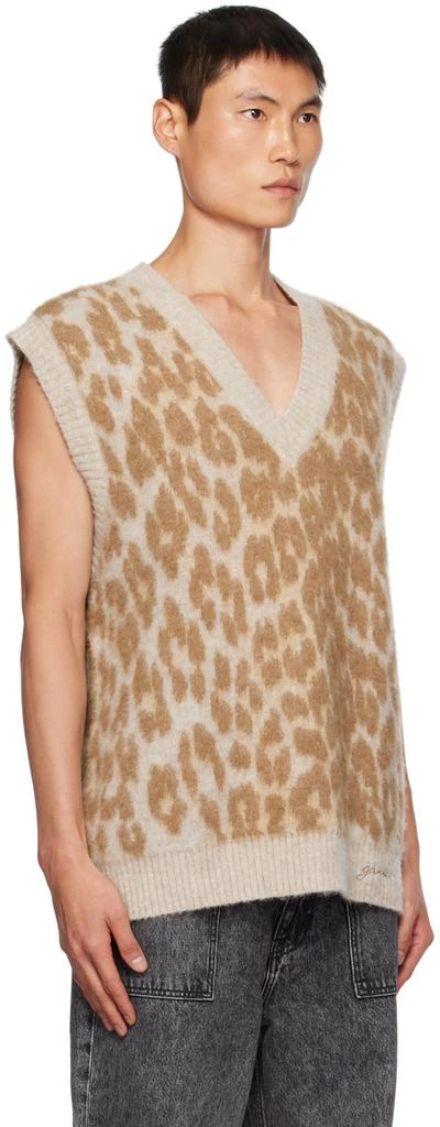Ganni Brown Leopard Vest 2