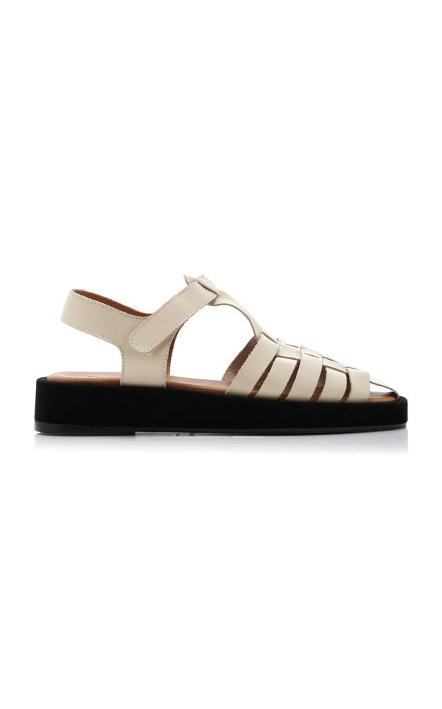 Flattered Flattered - Gigi Leather Sandals - Ivory - IT 39 - Moda Operandi