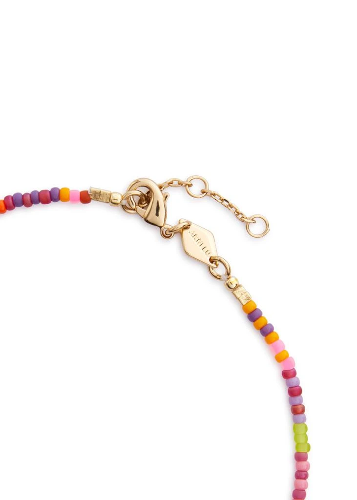 ANNI LU Secret Beach 18kt gold-plated beaded anklet 3