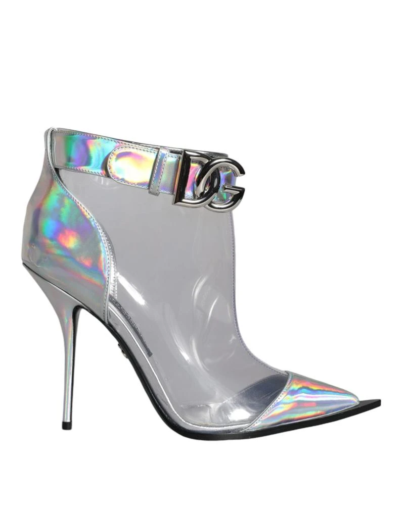 Dolce & Gabbana Dolce & Gabbana  Iridescent PVC Pointed Short Boots Women's Shoes 1