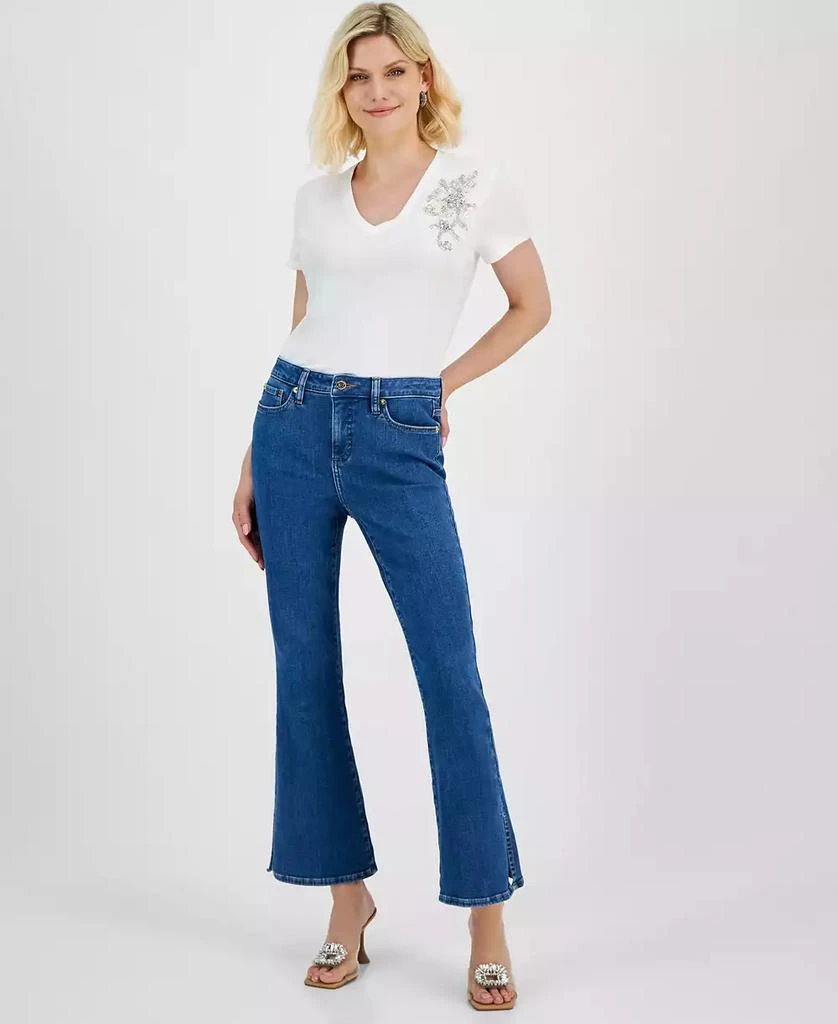 INC International Petite High-Rise Flare Jeans, Created for Macy's 1