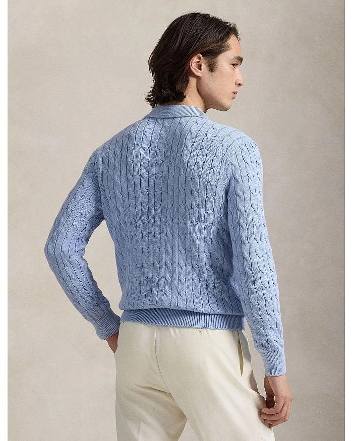 Ralph Lauren Cable Knit Cotton Polo Collar Sweater 3