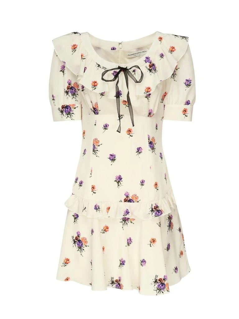 Alessandra Rich Alessandra Rich Rose Print Mini Dress 1