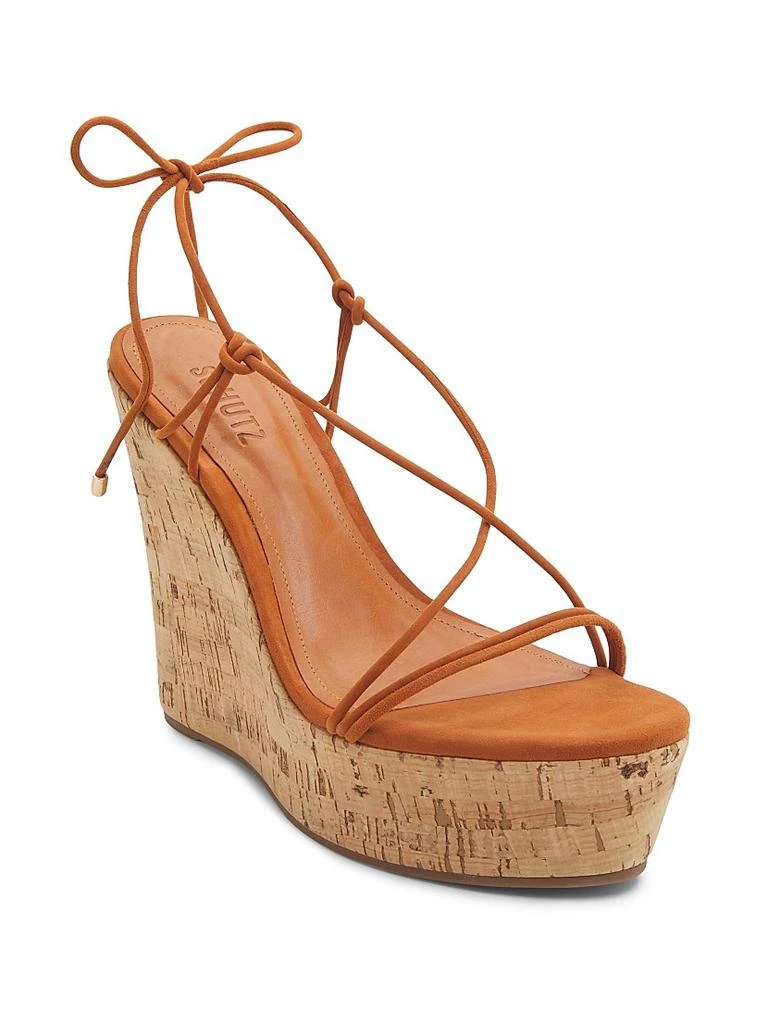 Schutz Calabria 100MM Suede Platform Wedge Sandals 2