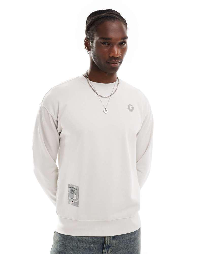 AAPE Aape by A Bathing Ape logo knit jumper in grey