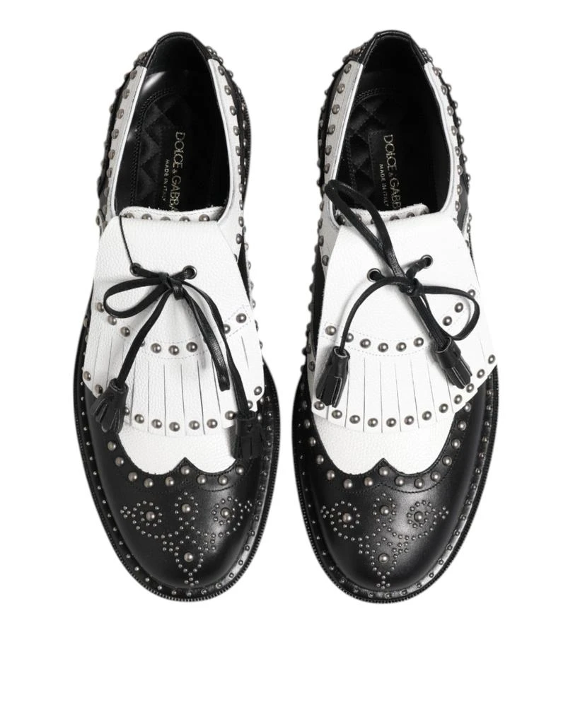 Dolce & Gabbana Leather Studded Dreby Dress Men's Shoes 3