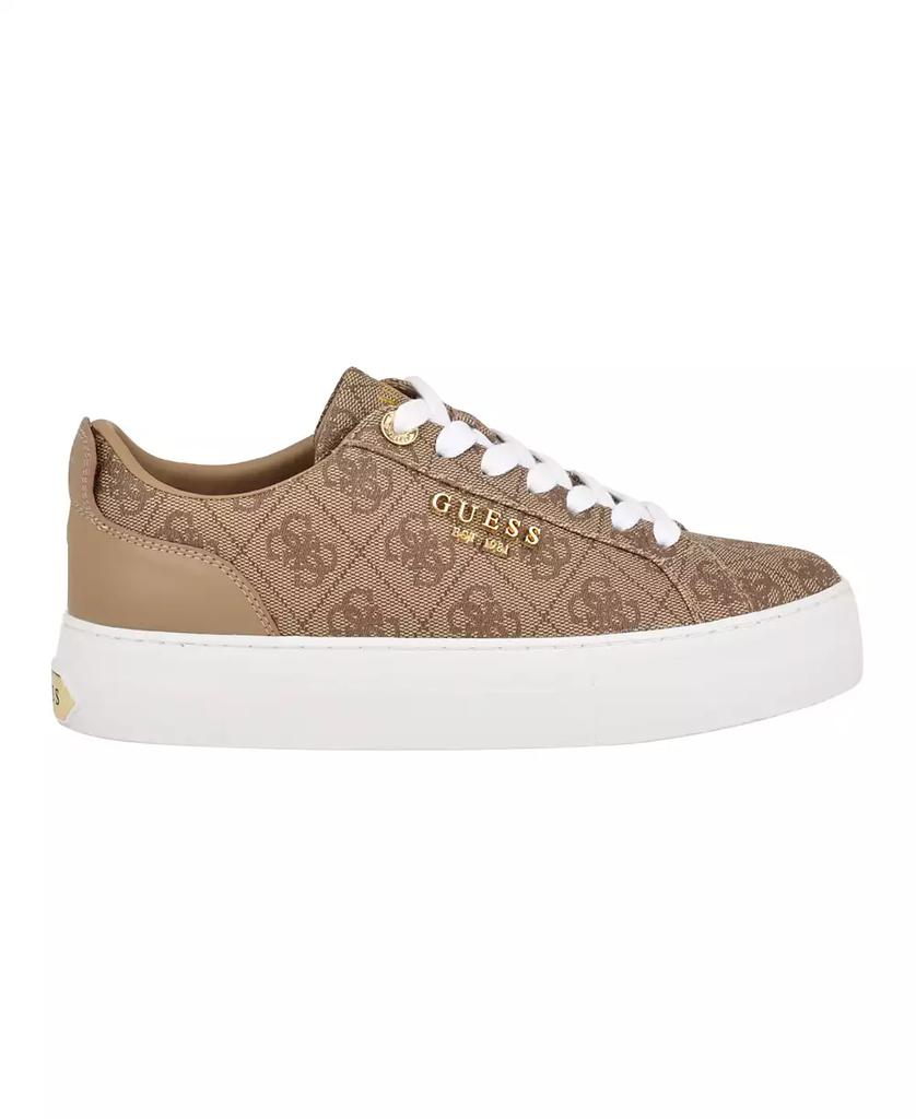 GUESS Women's Genza Platform Lace Up Round Toe Sneakers