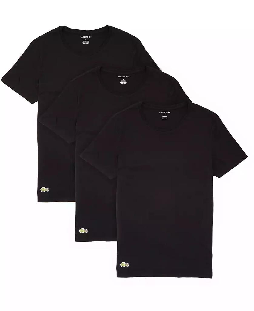 Lacoste Men's 3-Pack Essential Cotton Crew Neck Regular Fit Undershirts