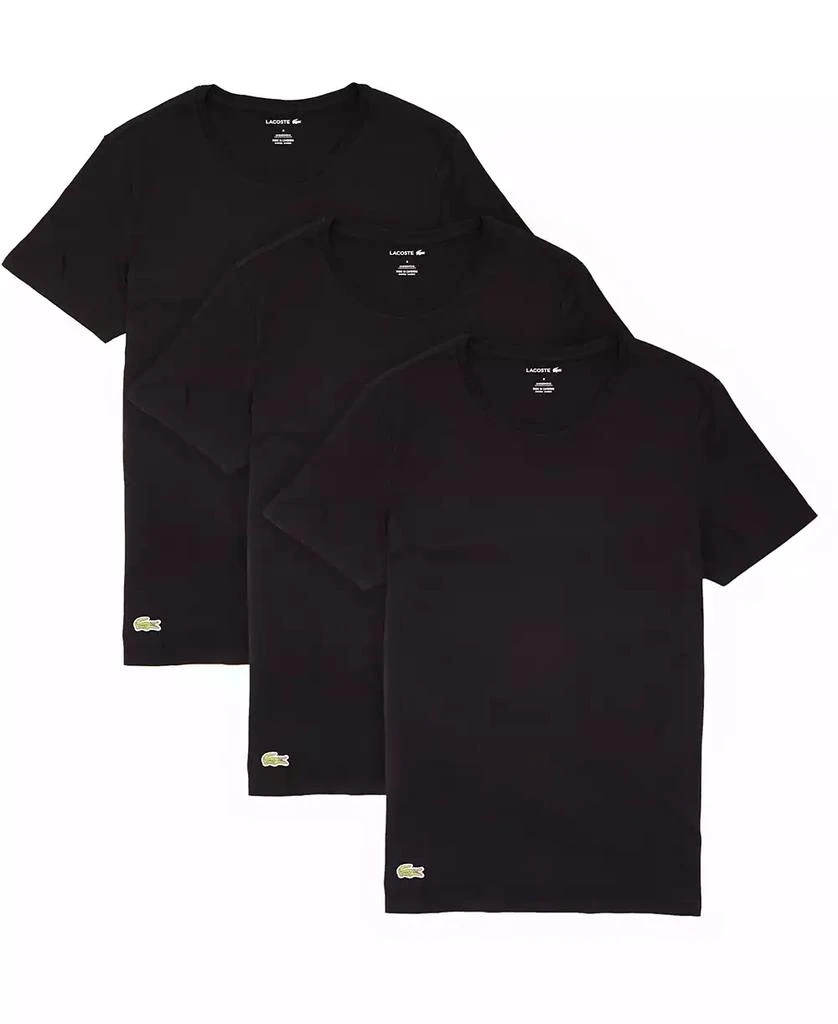 Lacoste Men's 3-Pack Essential Cotton Crew Neck Regular Fit Undershirts 1