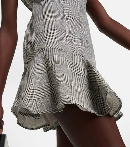 Alessandra Rich Prince De Galles wool minidress 5
