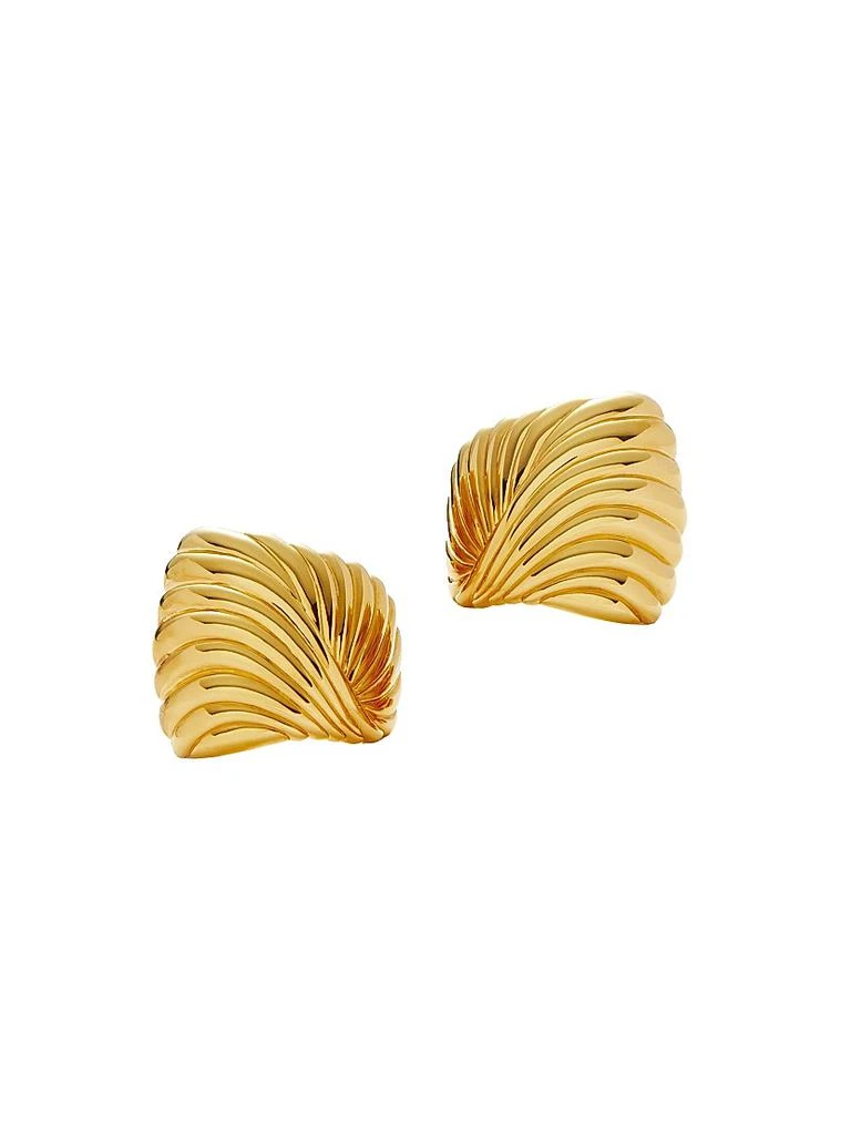 Missoma 18K-Gold-Plated Ridged Stud Earrings 1