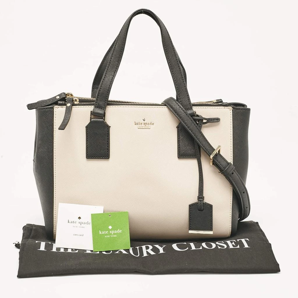Kate Spade Kate Spade Black/Cream Leather Cameron Street Teegan Top Handle Bag 22