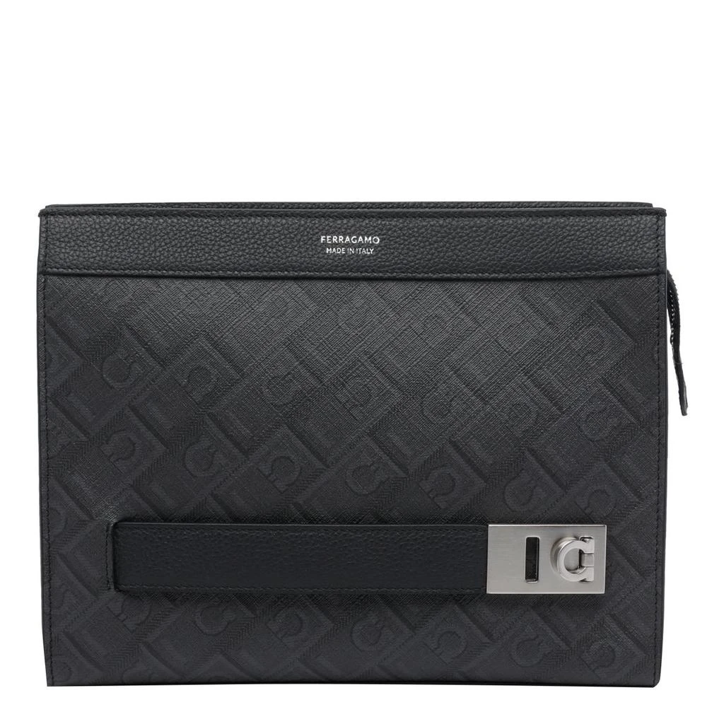 Salvatore Ferragamo Ferragamo Gancini Jacquard Crossbody Bag