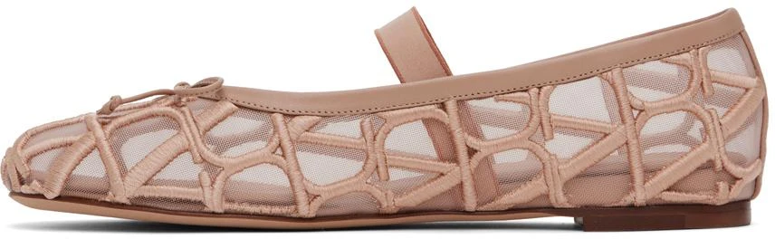 Valentino Pink Toile Iconographe Ballerina Flats 3