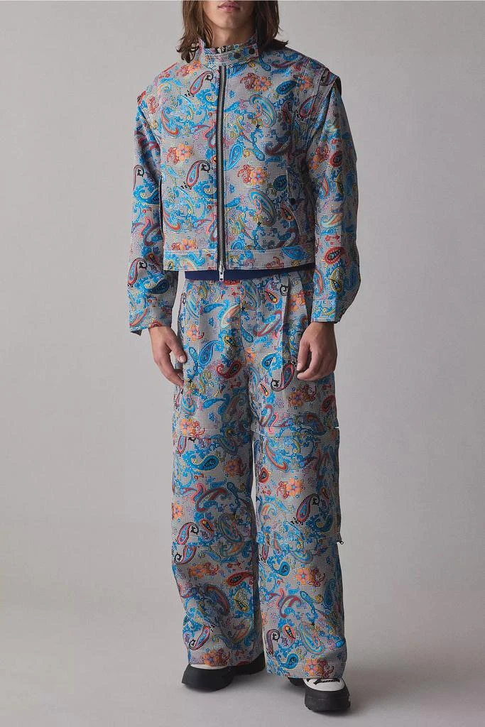FRIED RICE FRIED RICE Paisley Jacquard Zip-Off Sleeve Jacket 4