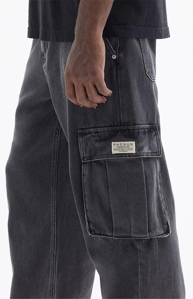PacSun Black Wash Baggy Cargo Jeans 2