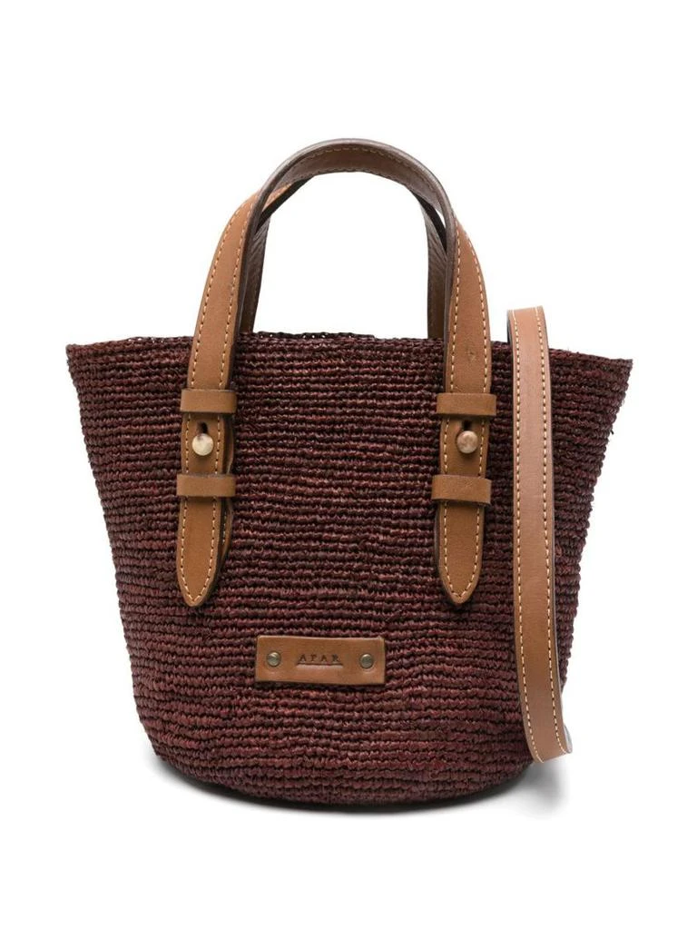 Afar Afar Small 'Kaluwa' Brown Raffia Tote Bag 1