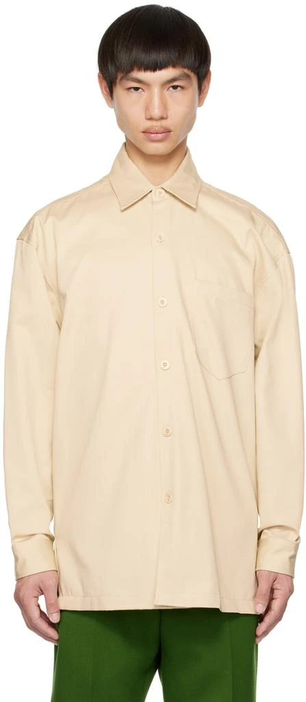 AMI Beige 'Ami Paris France' Shirt 1