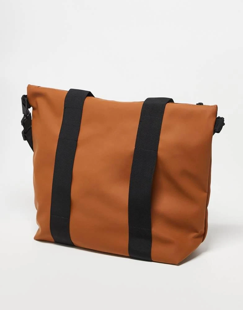 RAINS Rains waterproof tote bag mini in rust 2