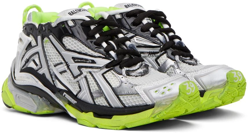 Balenciaga White & Black Runner Sneakers 4