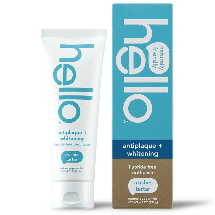 Hello Antiplaque + Whitening Fluoride Free Toothpaste 1