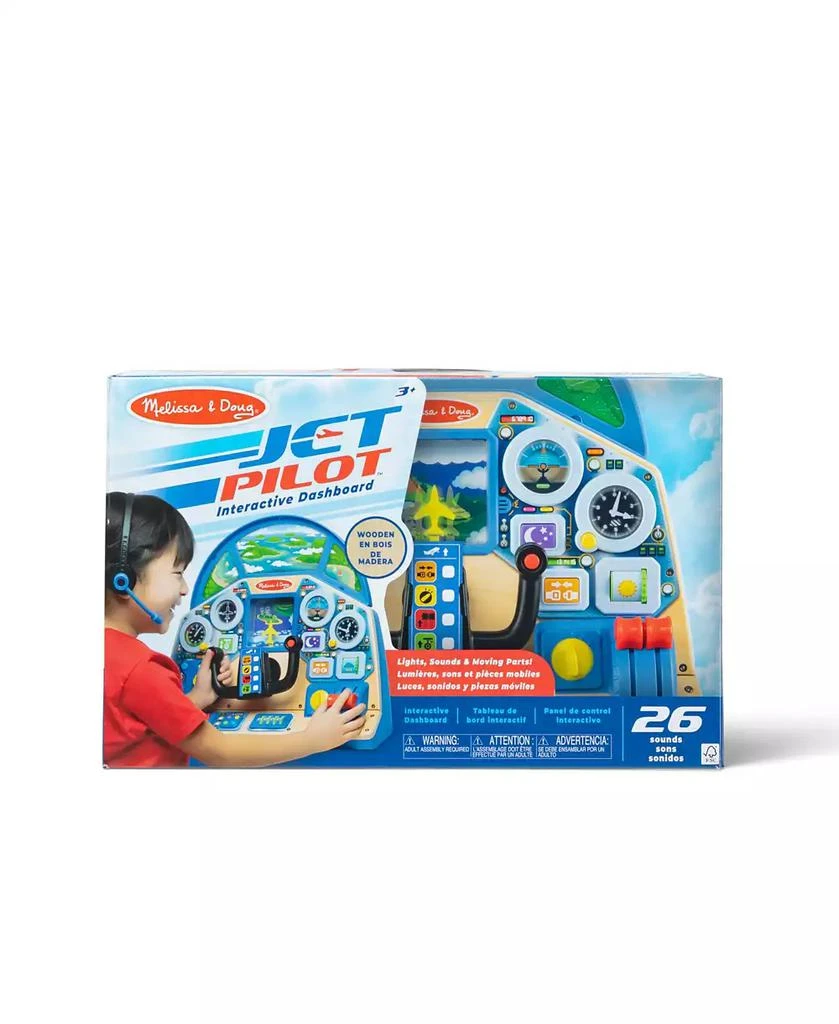 Melissa & Doug Jet Pilot Interactive Dashboard Wooden Toy for Boys and Girls 1