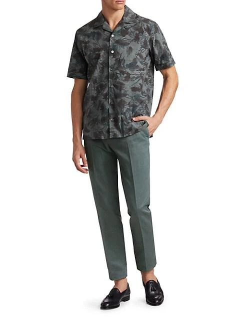 Zegna Flat Front Trousers 7