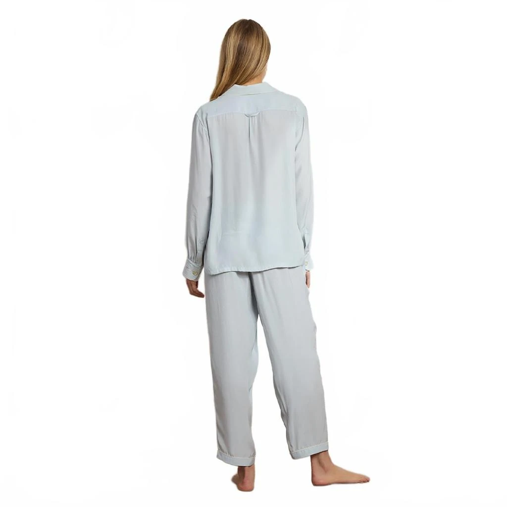 The Sleep Code Women
s Washable Silk Long Pj Set In Fresh Air 2