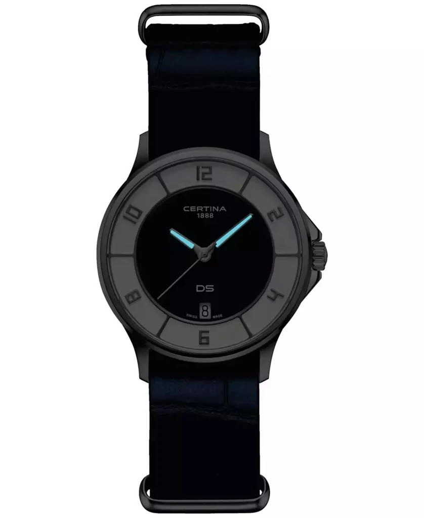 Certina Women's Swiss DS-6 Blue Leather Strap Watch 35mm 4