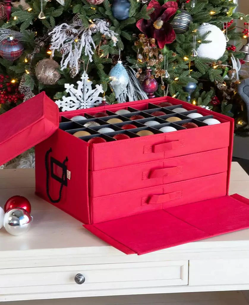 Santa's Bag Christmas Ornament Storage Box with Drawers 6