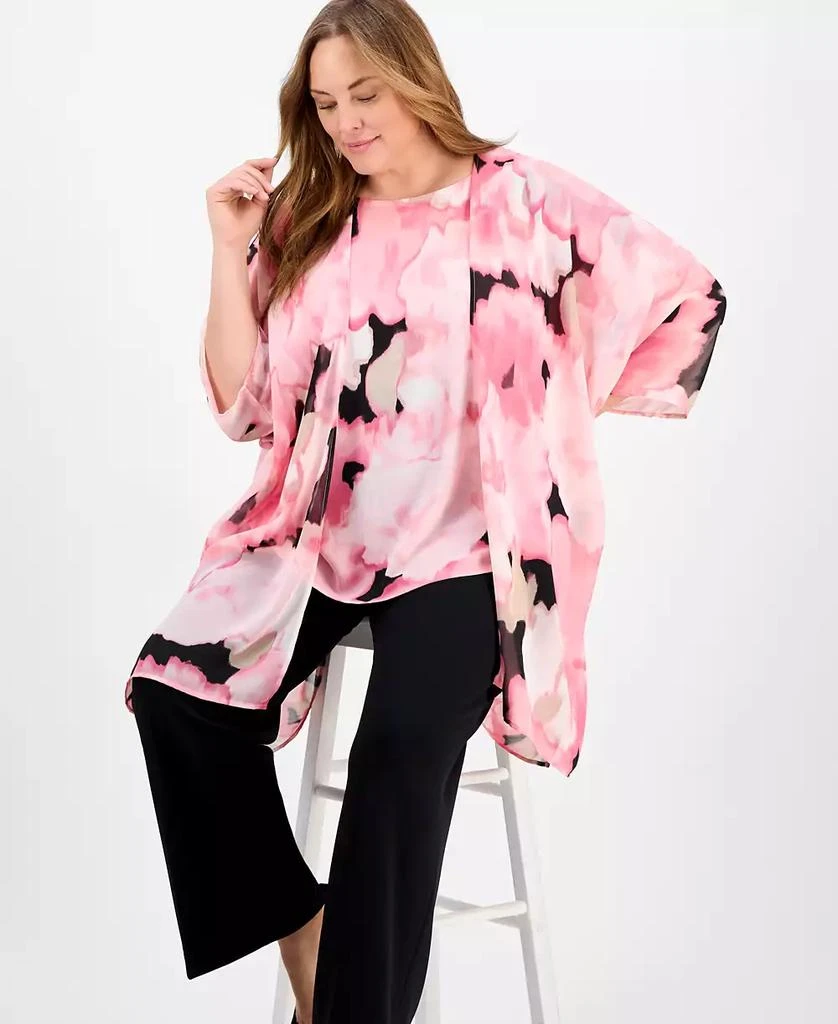 Anne Klein Plus Size Chiffon Kimono 2
