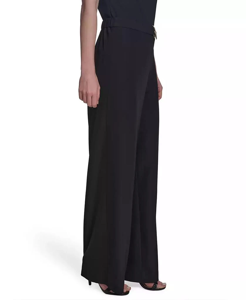 HALSTON Women's Horsebit Buckle Straight-Leg Pants 3