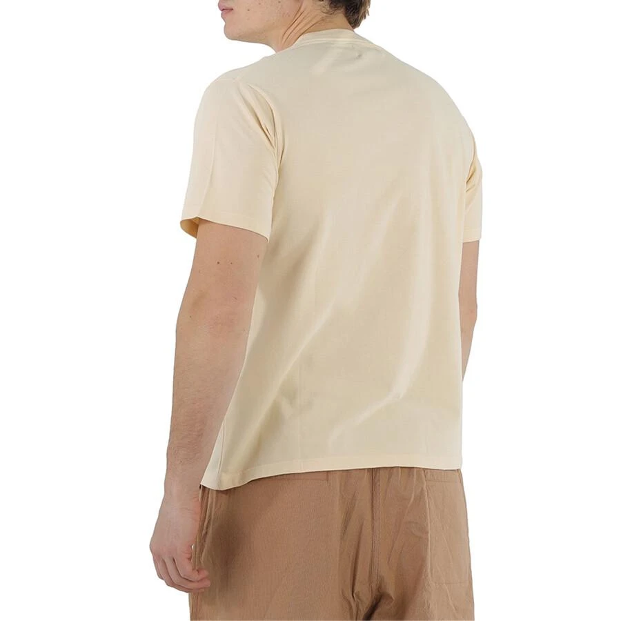 424 Men
s Box Logo Embroidered T-Shirt in Cream 3