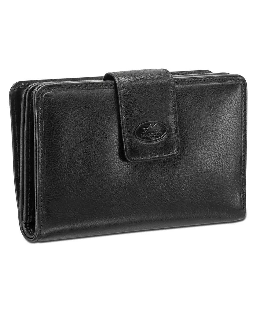 Mancini Leather Goods Equestrian-2 Collection RFID Secure Medium Clutch Wallet 4