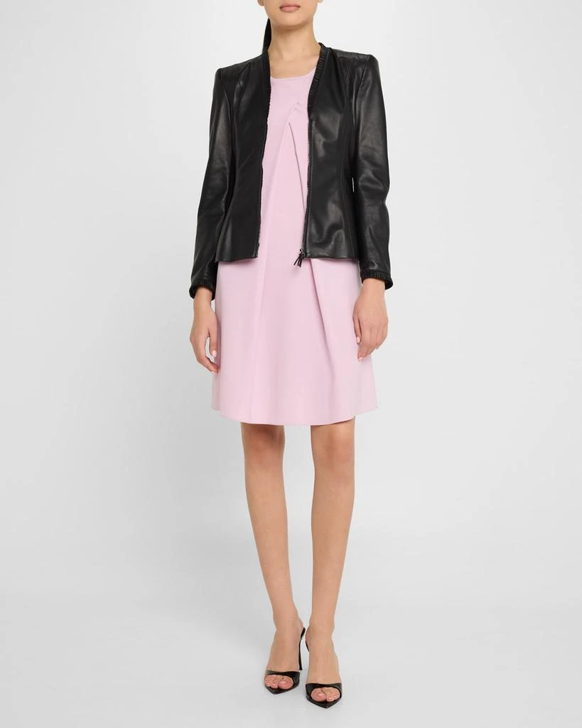 Emporio Armani Tailored Zip-Front Nappa Leather Jacket 2