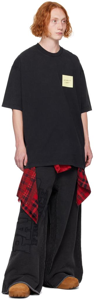 【関税込み】VETEMENTS ブラック Paris XXXL スウェットパンツ VETEMENTSのブラック Paris XXXL スウェットパンツがセール中
