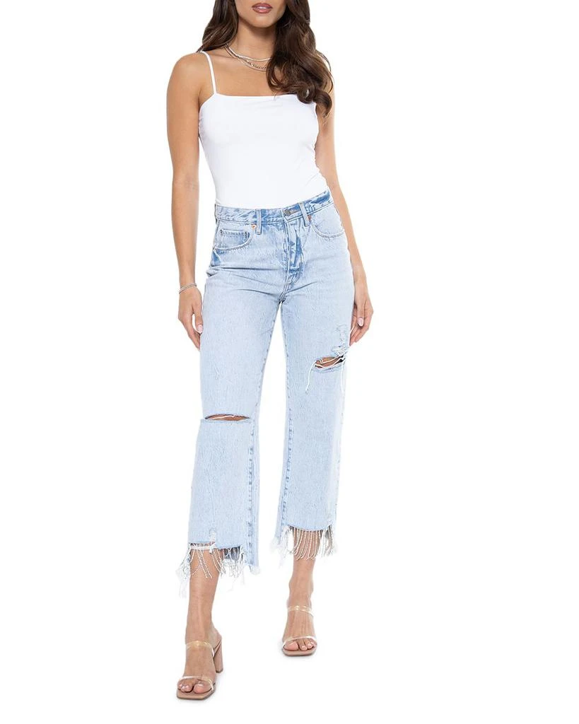 Blue Revival Nash Vegas 90 High Rise Cropped Wide Leg Jeans in Maui 1
