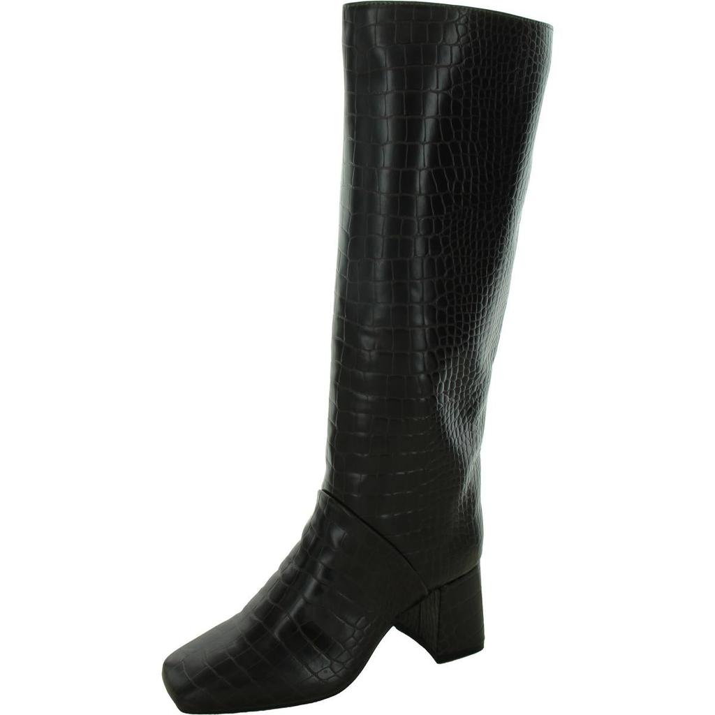 On 34th Millerr Womens Faux Leather Square Toe Knee-High Boots