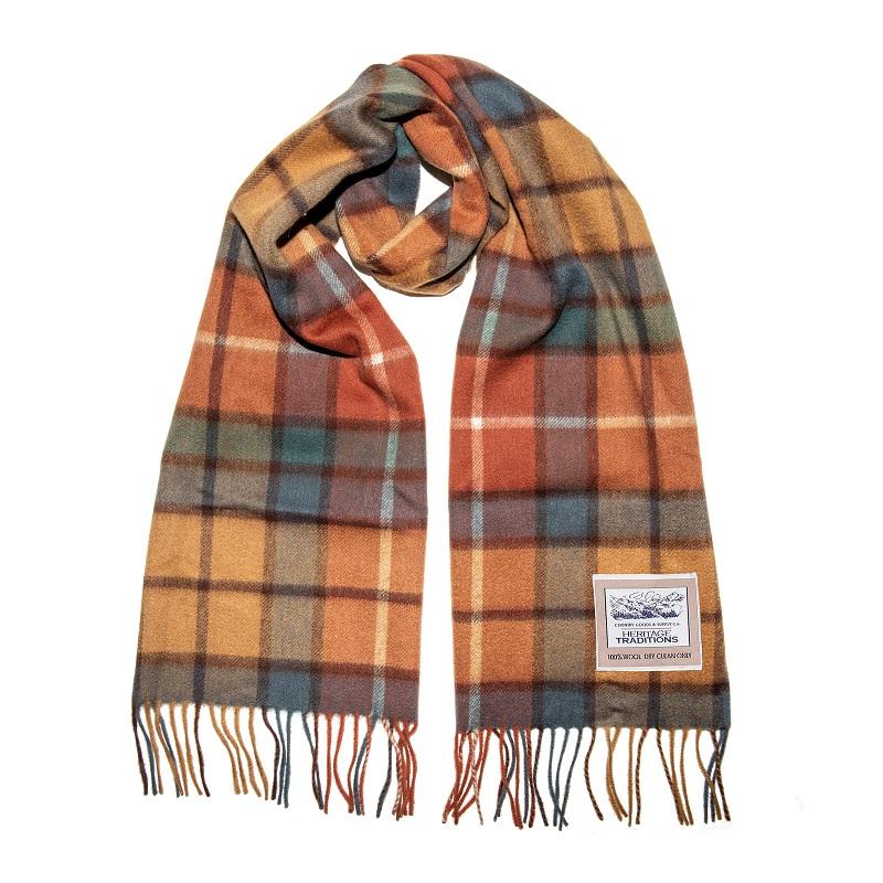 Heritage Heritage Traditions - 100% Wool - Autumn Check Brushed Wool Scarf