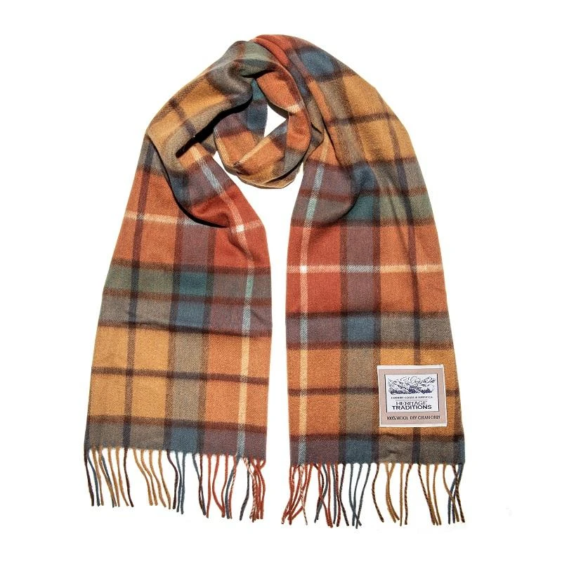Heritage Heritage Traditions - 100% Wool - Autumn Check Brushed Wool Scarf 1