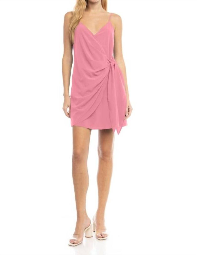 Naked Zebra Caribbean Tie Waist Dress In Carnation