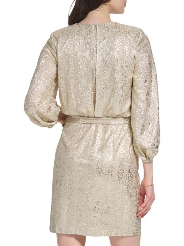 Vince Camuto Foil Mini Blouson Dress 2