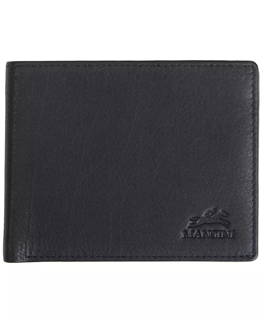 Mancini Leather Goods Men's Monterrey Collection Bifold Wallet with Coin Pocket