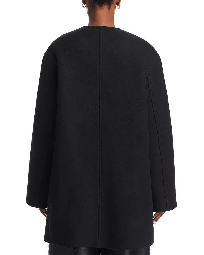 CO Collarless Wool Coat 3