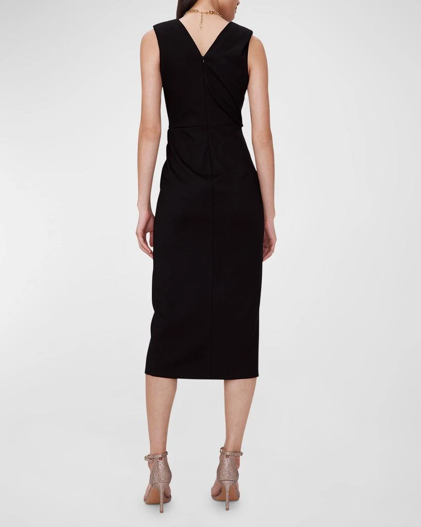 Diane von Furstenberg Hallie Pleated Bodycon Jersey Midi Dress 3