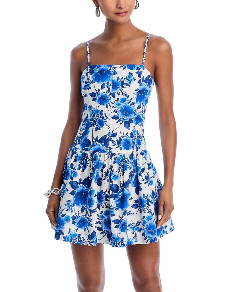 AQUA Fit and Flare Poplin Mini Dress - Exclusive 1