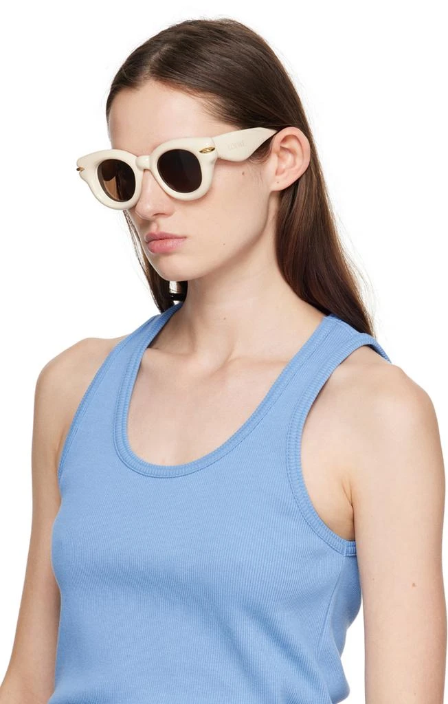 Loewe Off-White Inflated Round Sunglasses 4