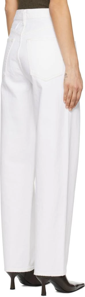 AGOLDE White V-Waist Baggy Jeans 3