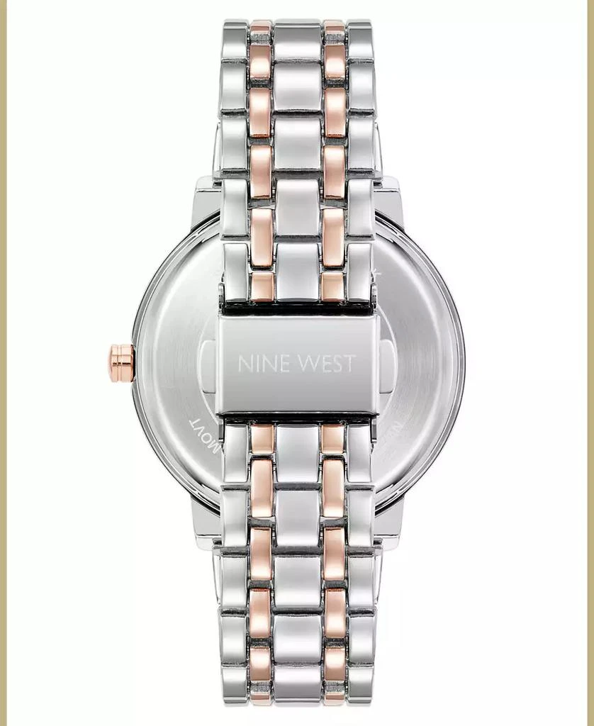 Nine West Women's Quartz Gray and Two-Tone Metal Alloy Bracelet Watch 3