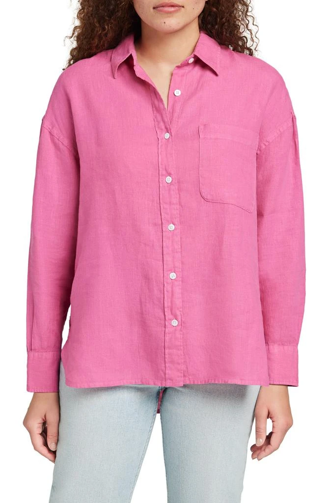 Faherty Laguna Relaxed Fit Linen Button-Up Shirt 1